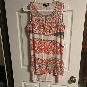 Tribal Women's Tank Top - Orange and Cream Pattern